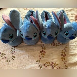 Blue Plush Stitch Disney Slippers